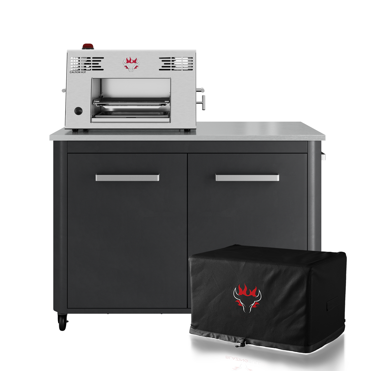 Schwank Grill + Modern Grill Table (Large) + Cover