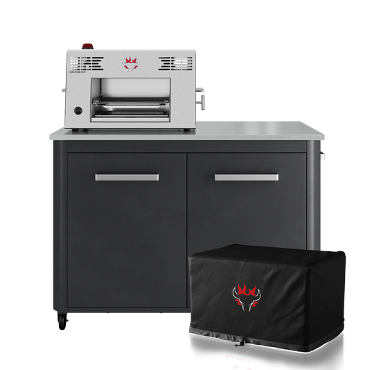 Schwank Grill + Modern Grill Table (Large) + Cover