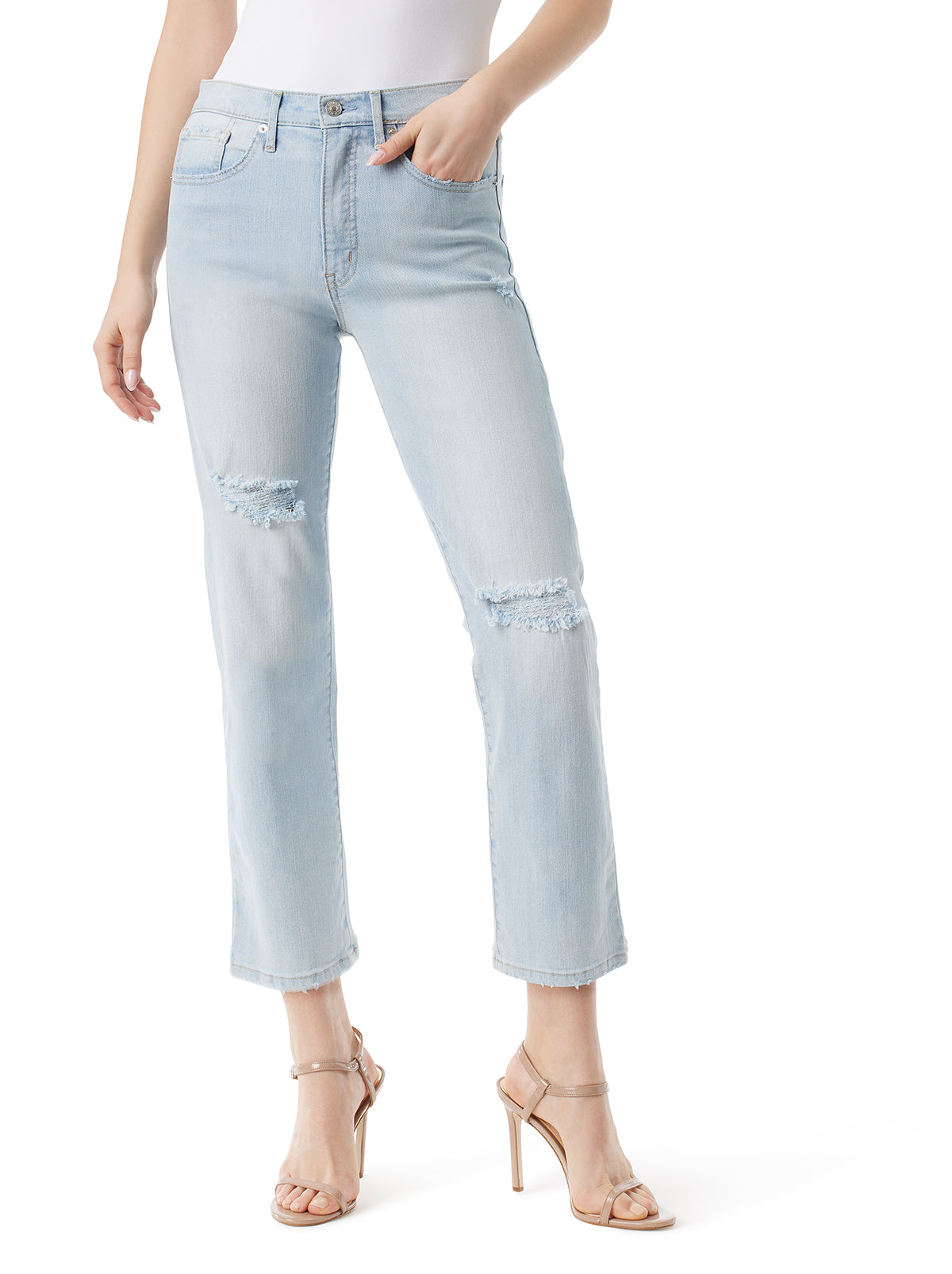 Harmony Straight High Rise Jean in Rejoice
