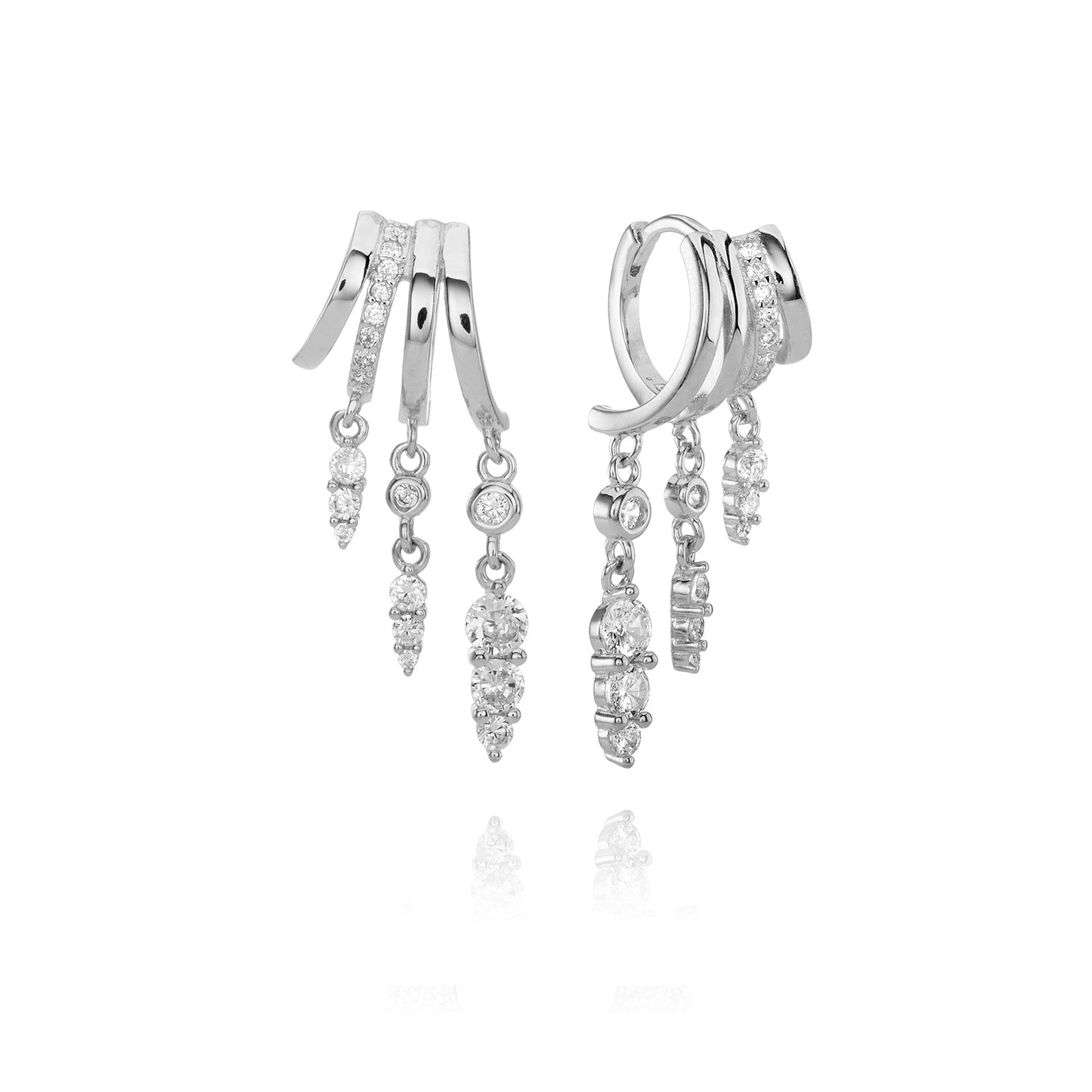 Cleo Hoop Illusion Earrings