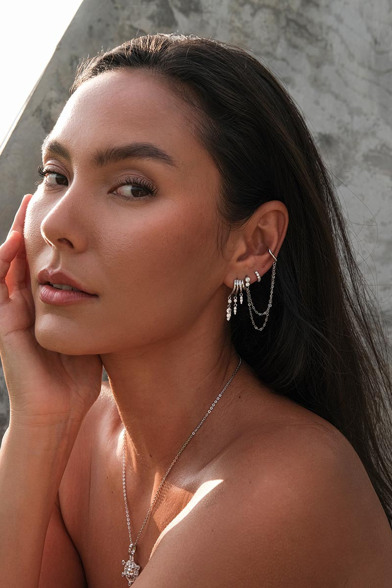 Cleo Hoop Illusion Earrings