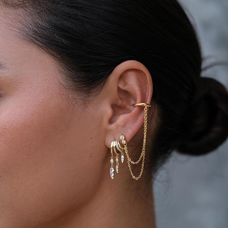 Cleo Hoop Illusion Earrings
