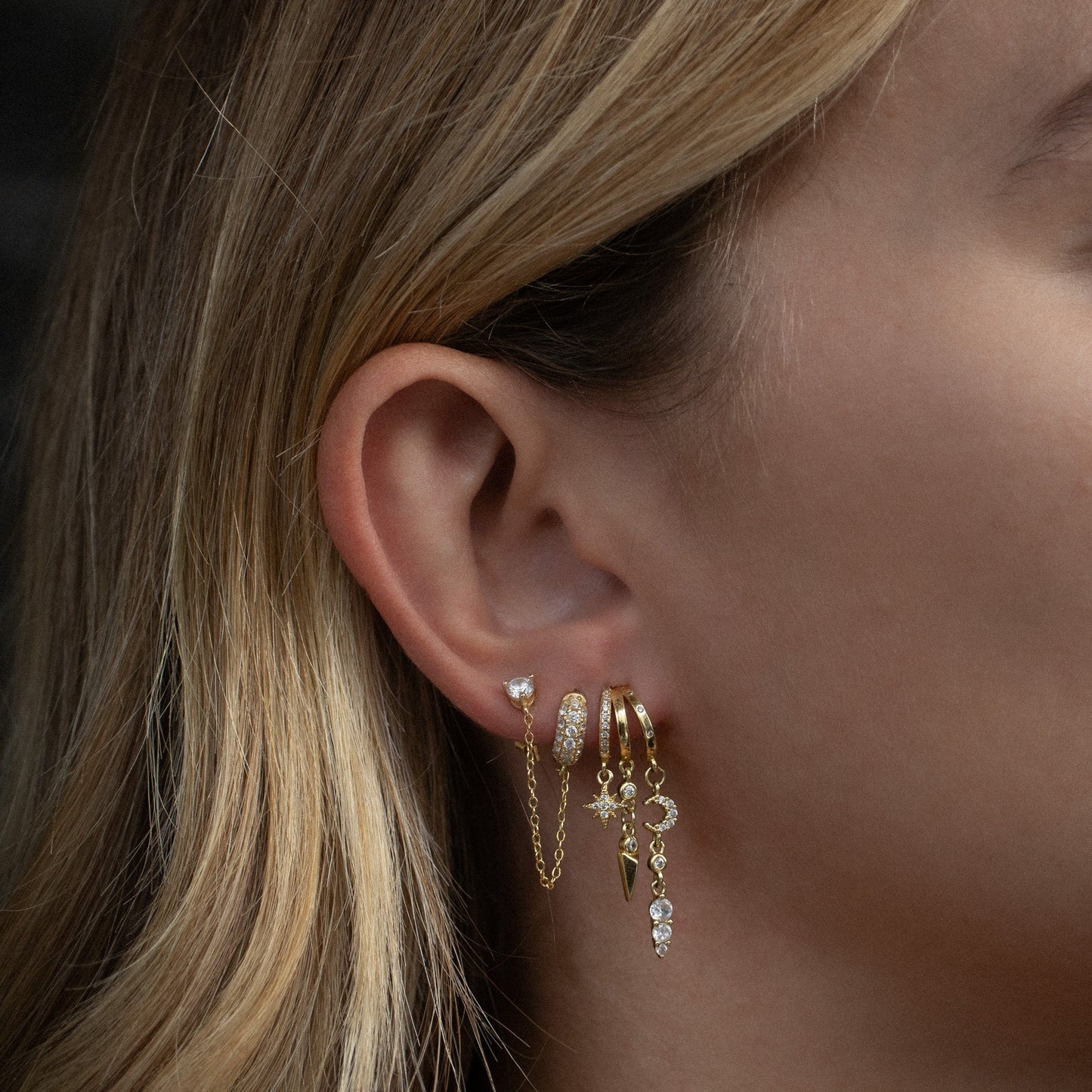 Nyx Star and Moon Illusion Earrings