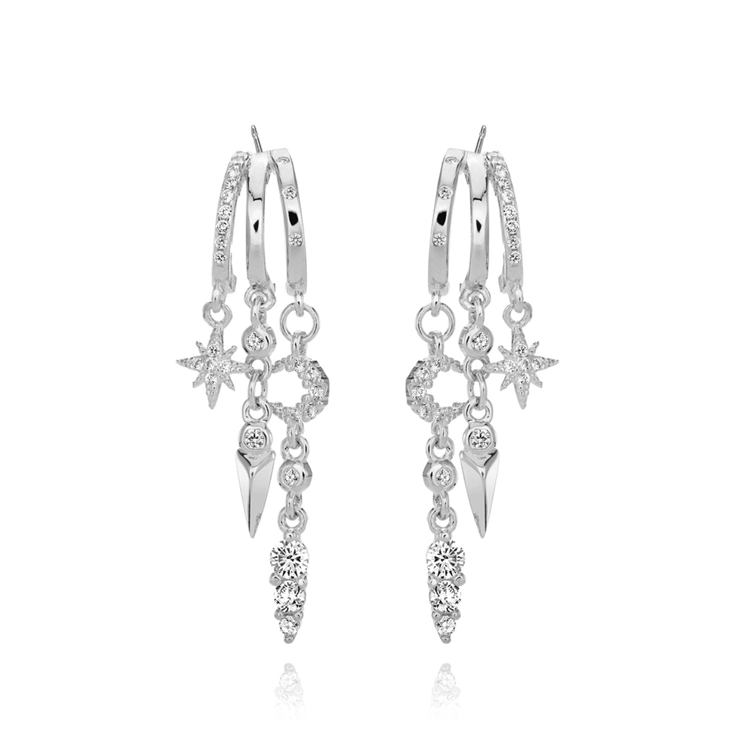 Nyx Star and Moon Illusion Earrings