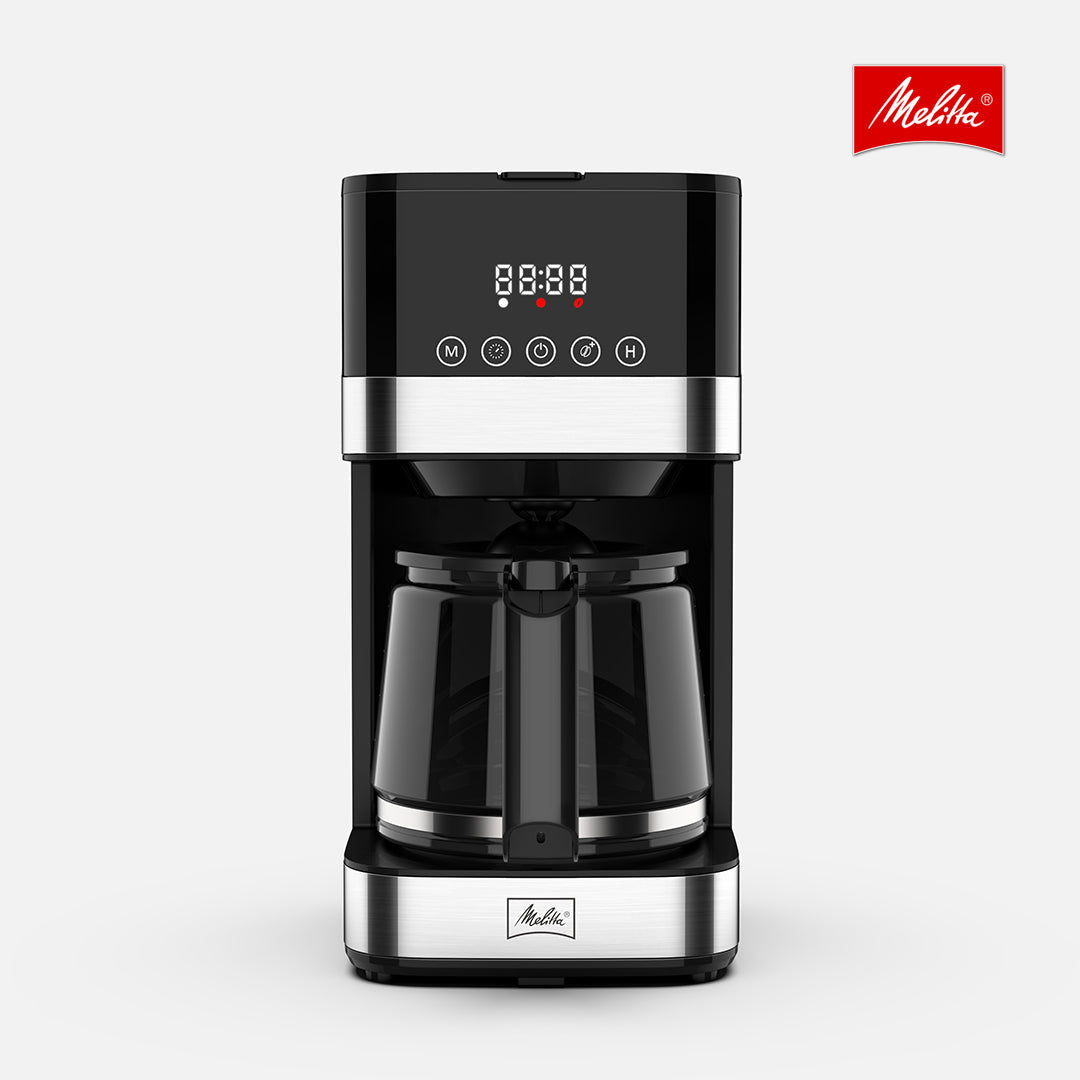 Melitta® Aroma Tocco™ 10-Cup Compact Drip Coffee Maker w/ Glass Carafe | Touch Control Display
