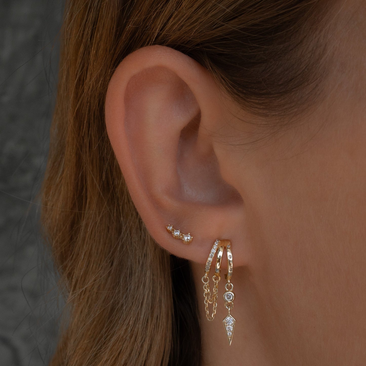 Palma Spike Charm Illusion Earrings