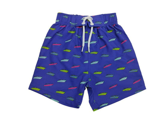 😎Kids Swim Board Shorts - Speed Boats