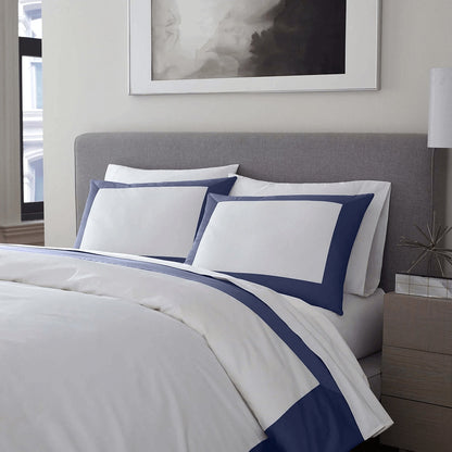 Reversible Color Block Sateen Shams Pair