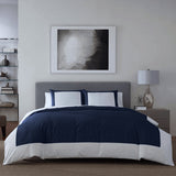 Reversible Color Block Sateen Shams Pair