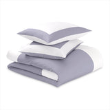 Reversible Color Block Sateen Duvet Cover & Shams Set