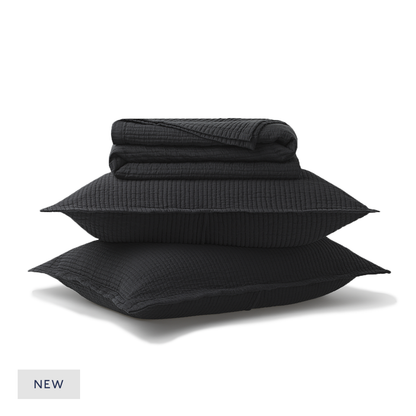 Textured Cotton Coverlet & Shams Set