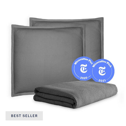 Textured Cotton Coverlet & Shams Set