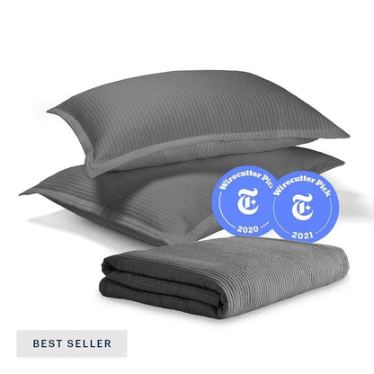 Textured Cotton Coverlet & Shams Set