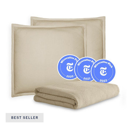 Textured Cotton Coverlet & Shams Set