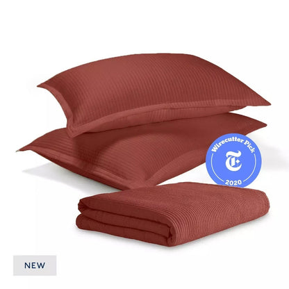 Textured Cotton Coverlet & Shams Set