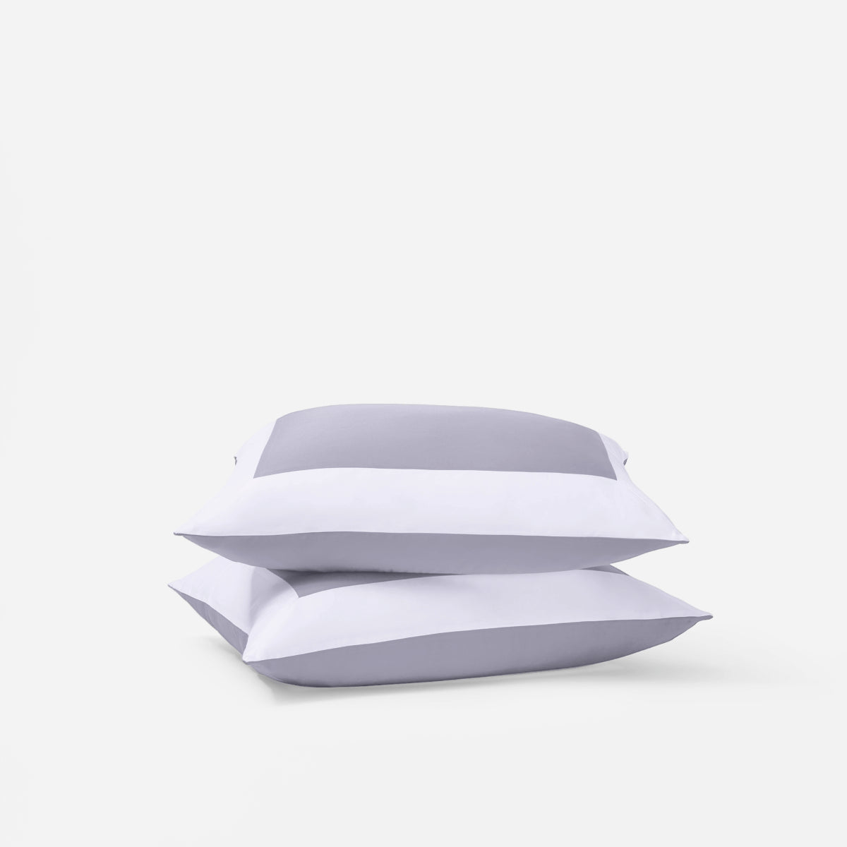 Reversible Color Block Sateen Shams Pair