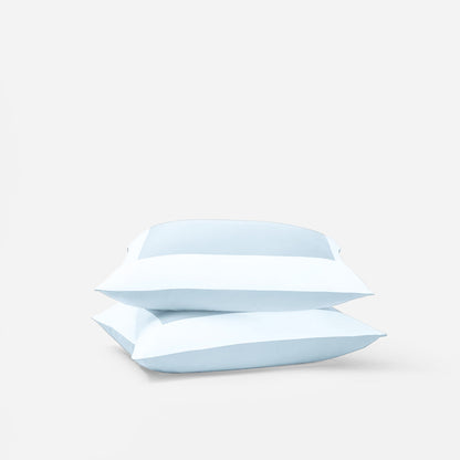 Reversible Color Block Sateen Shams Pair