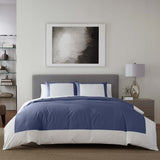 Reversible Color Block Sateen Duvet Cover