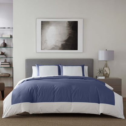 Reversible Color Block Sateen Duvet Cover