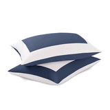Reversible Color Block Sateen Shams Pair