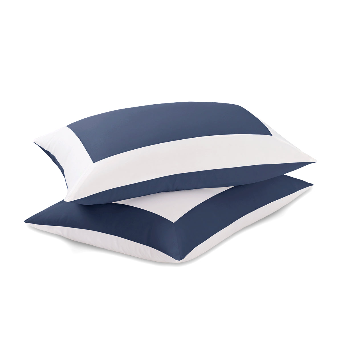 Reversible Color Block Sateen Shams Pair