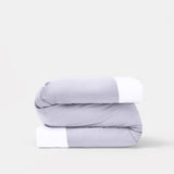Reversible Color Block Sateen Duvet Cover