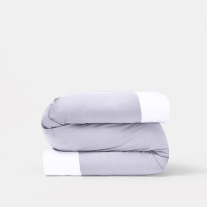 Reversible Color Block Sateen Duvet Cover