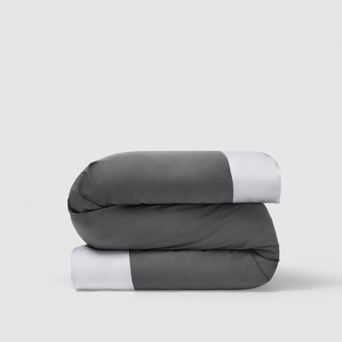 Reversible Color Block Sateen Duvet Cover