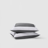 Reversible Color Block Sateen Shams Pair