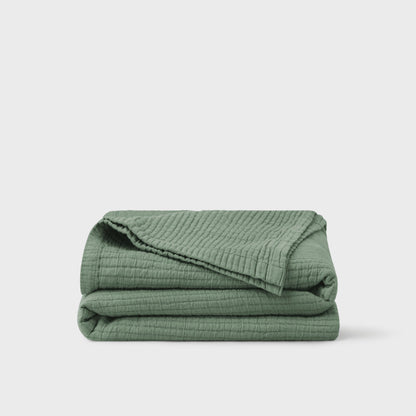 Textured Cotton Coverlet