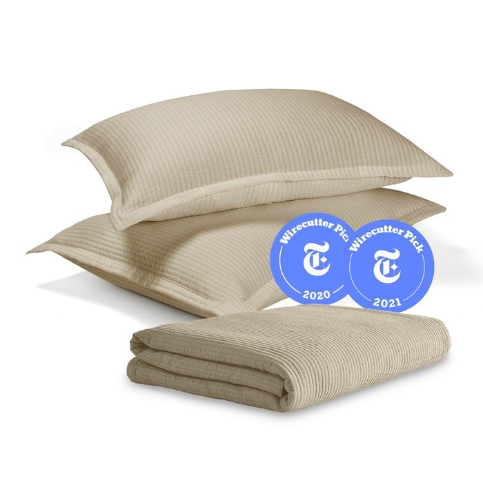 Textured Cotton Coverlet & Shams Set