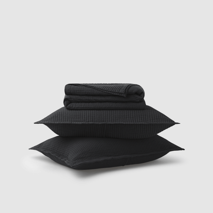 Textured Cotton Coverlet & Shams Set