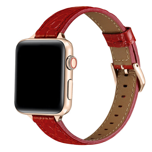 Cleo Skinny Croc Leather Band for Apple Watch