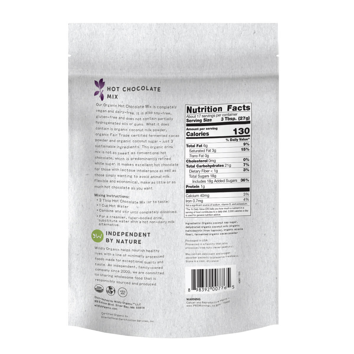 Hot Chocolate Mix | Organic