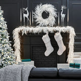 Norfolk Collection - Real Touch White Norfolk Pine Christmas Holiday Front Door Garland Table Runner