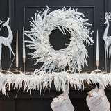 Norfolk Collection - Real Touch White Norfolk Pine Christmas Holiday Front Door Garland Table Runner