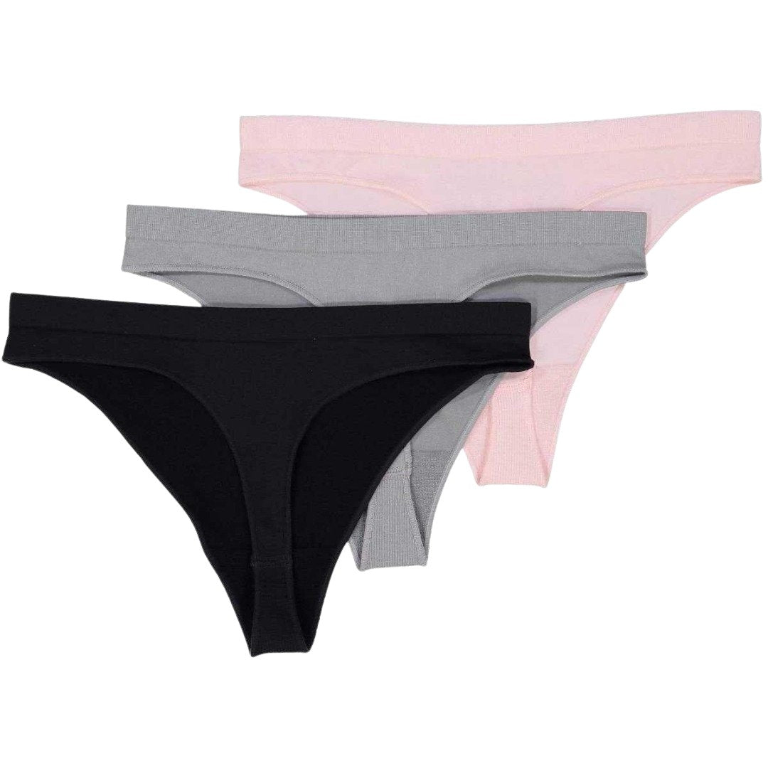 UNDIES COMFY HI-LEG THONG UNDERWEAR | 3 pack