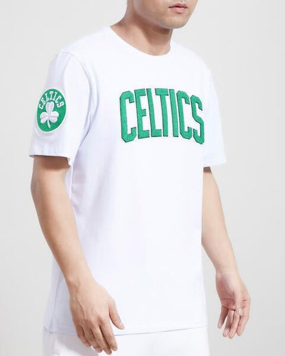 NBA BOSTON CELTICS CLASSIC CHENILLE MEN'S TEE (WHITE)