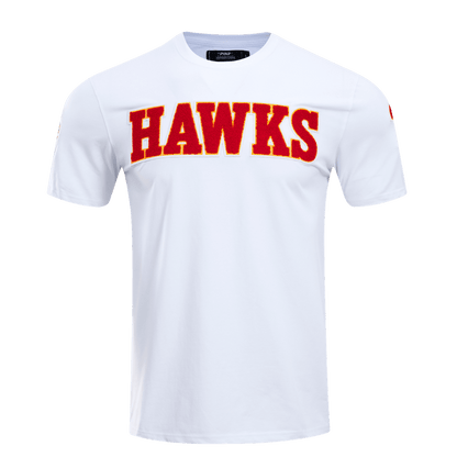 NBA ATLANTA HAWKS CLASSIC CHENILLE MEN'S TEE (WHITE)