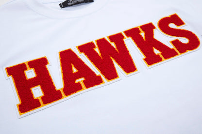 NBA ATLANTA HAWKS CLASSIC CHENILLE MEN'S TEE (WHITE)