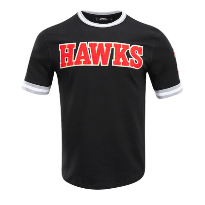 NBA ATLANTA HAWKS CLASSIC CHENILLE MEN'S TEE (BLACK)