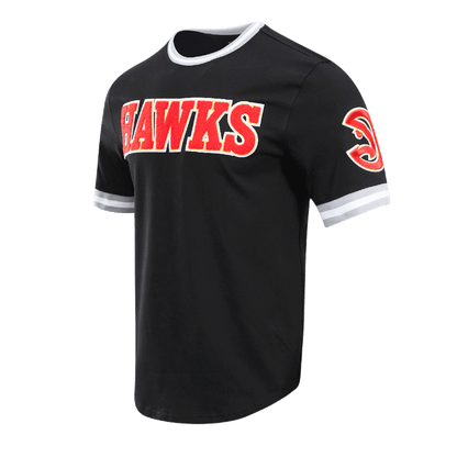 NBA ATLANTA HAWKS CLASSIC CHENILLE MEN'S TEE (BLACK)