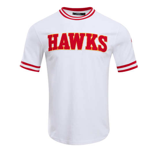 NBA ATLANTA HAWKS CLASSIC CHENILLE MEN'S TEE (WHITE)