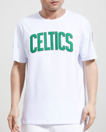 NBA BOSTON CELTICS CLASSIC CHENILLE MEN'S TEE (WHITE)