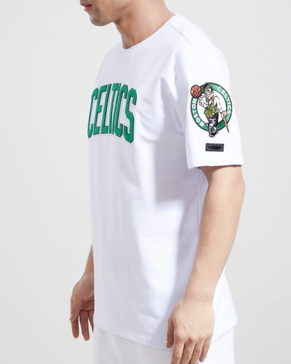 NBA BOSTON CELTICS CLASSIC CHENILLE MEN'S TEE (WHITE)