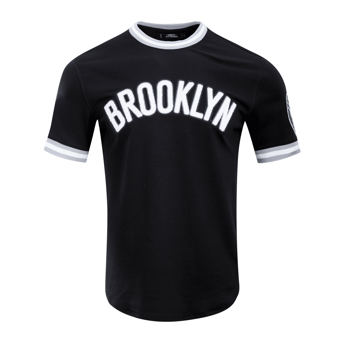 NBA BROOKLYN NETS CLASSIC CHENILLE MEN'S TEE (BLACK)