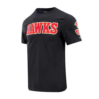 NBA ATLANTA HAWKS CLASSIC CHENILLE MEN'S TEE (BLACK)