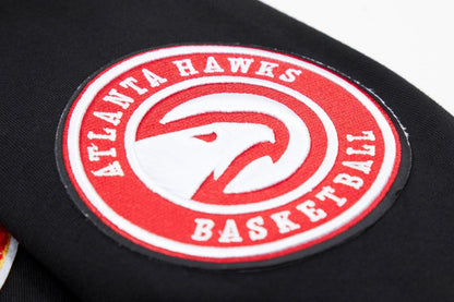 NBA ATLANTA HAWKS CLASSIC CHENILLE MEN'S FZ PO HOODIE (BLACK)