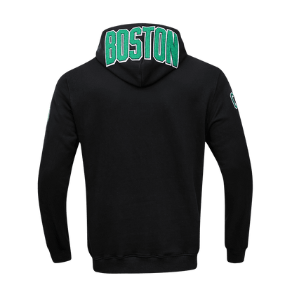 NBA BOSTON CELTICS CLASSIC CHENILLE MEN'S PO HOODIE (BLACK)