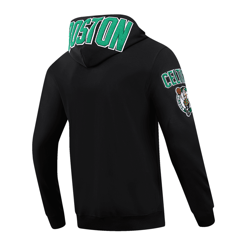 NBA BOSTON CELTICS CLASSIC CHENILLE MEN'S PO HOODIE (BLACK)